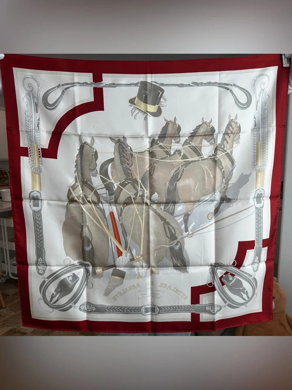 Hermes Attelage en Arbalete forever scarf 90